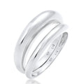Ring Set Basic Chunky Trend In 925 Sterling Silver Gold Plated