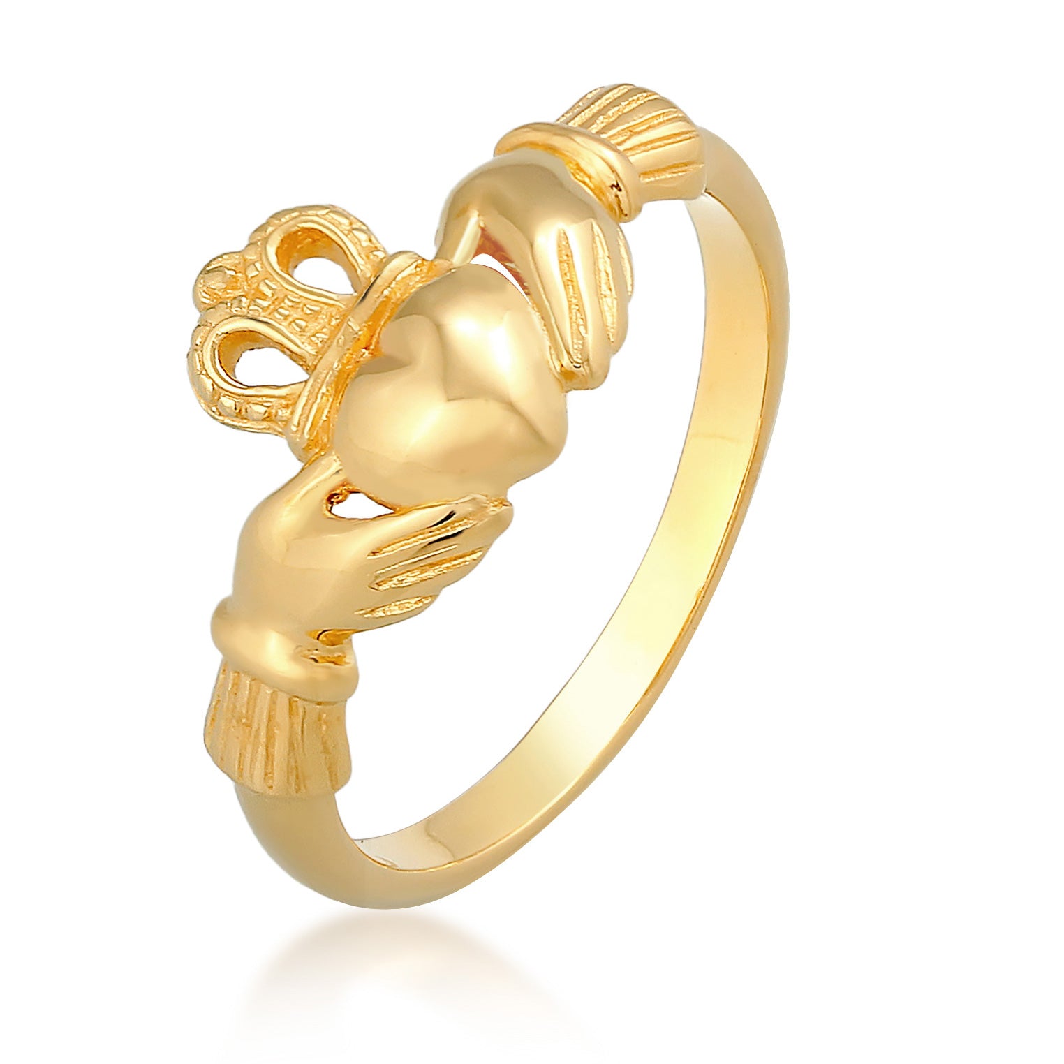 Gold Cincin Perhiasan Perak 925 Wanita Love Friendship Gold Plated