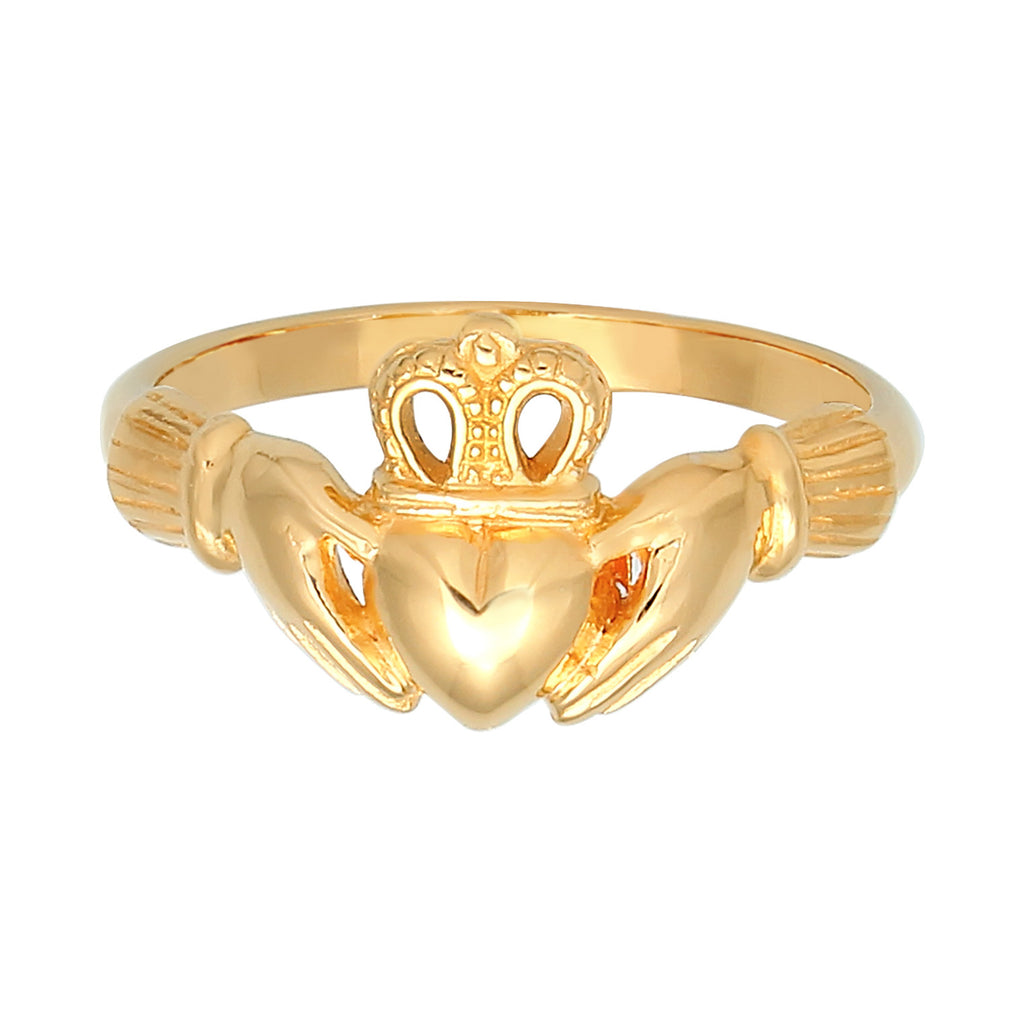Gold Cincin Perhiasan Perak 925 Wanita Love Friendship Gold Plated