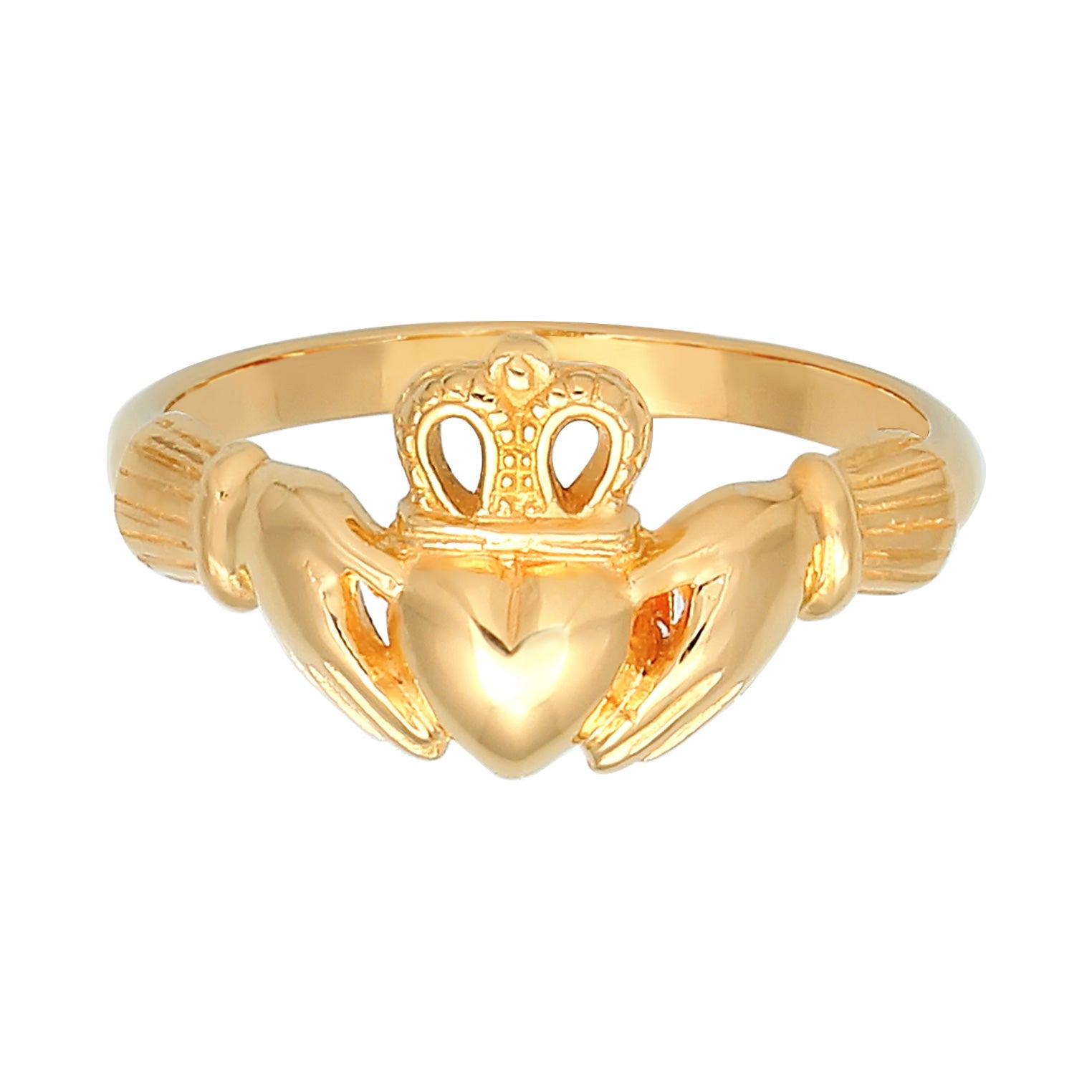 Gold Cincin Perhiasan Perak 925 Wanita Love Friendship Gold Plated