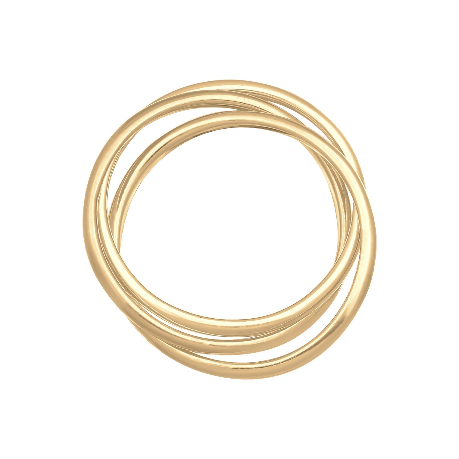 Gold Perhiasan Wanita Perak Asli - Silver Cincin Trini Look Gold Plated