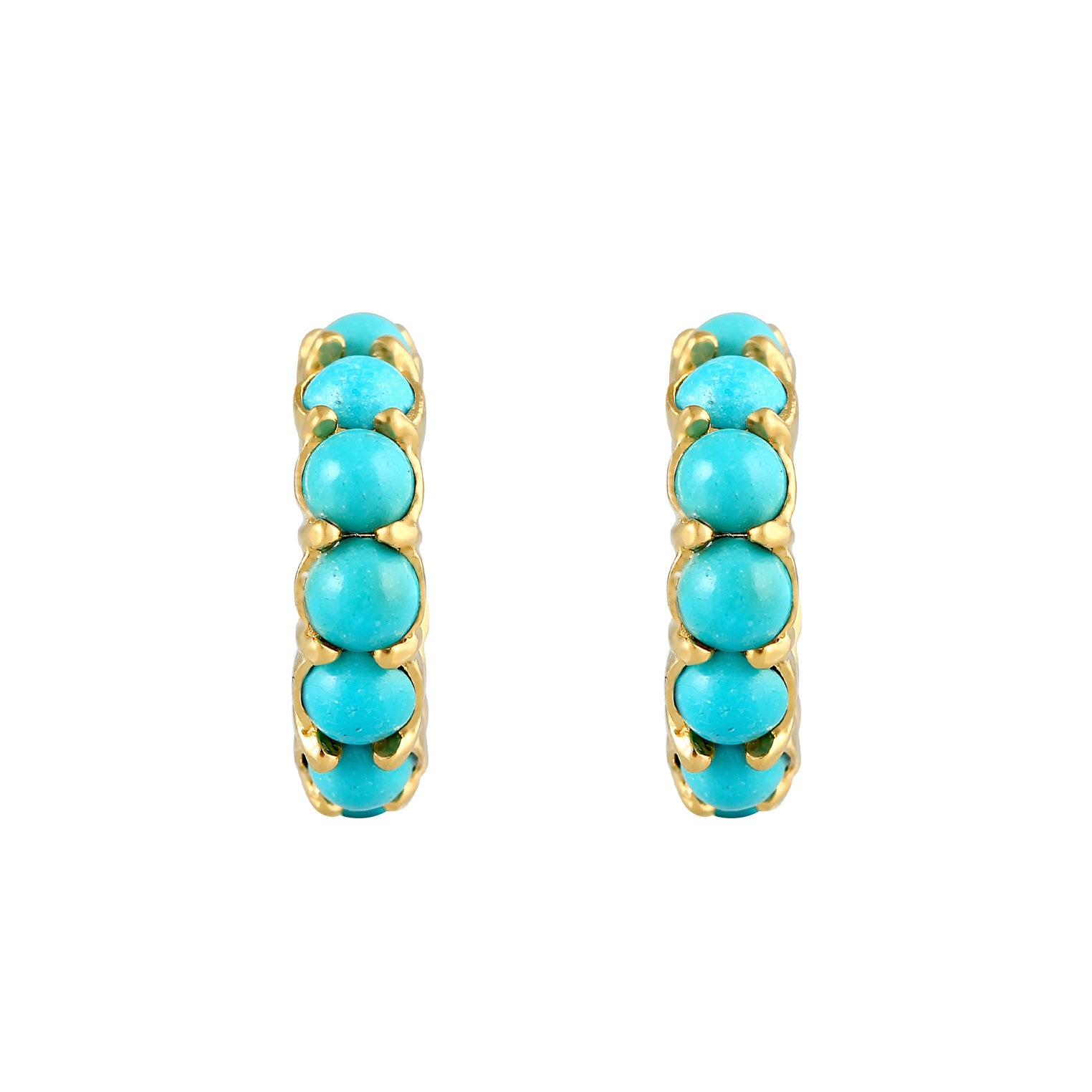 Gold Anting Perhiasan Perak 925 Wanita Turquoise Boho Gold Plated