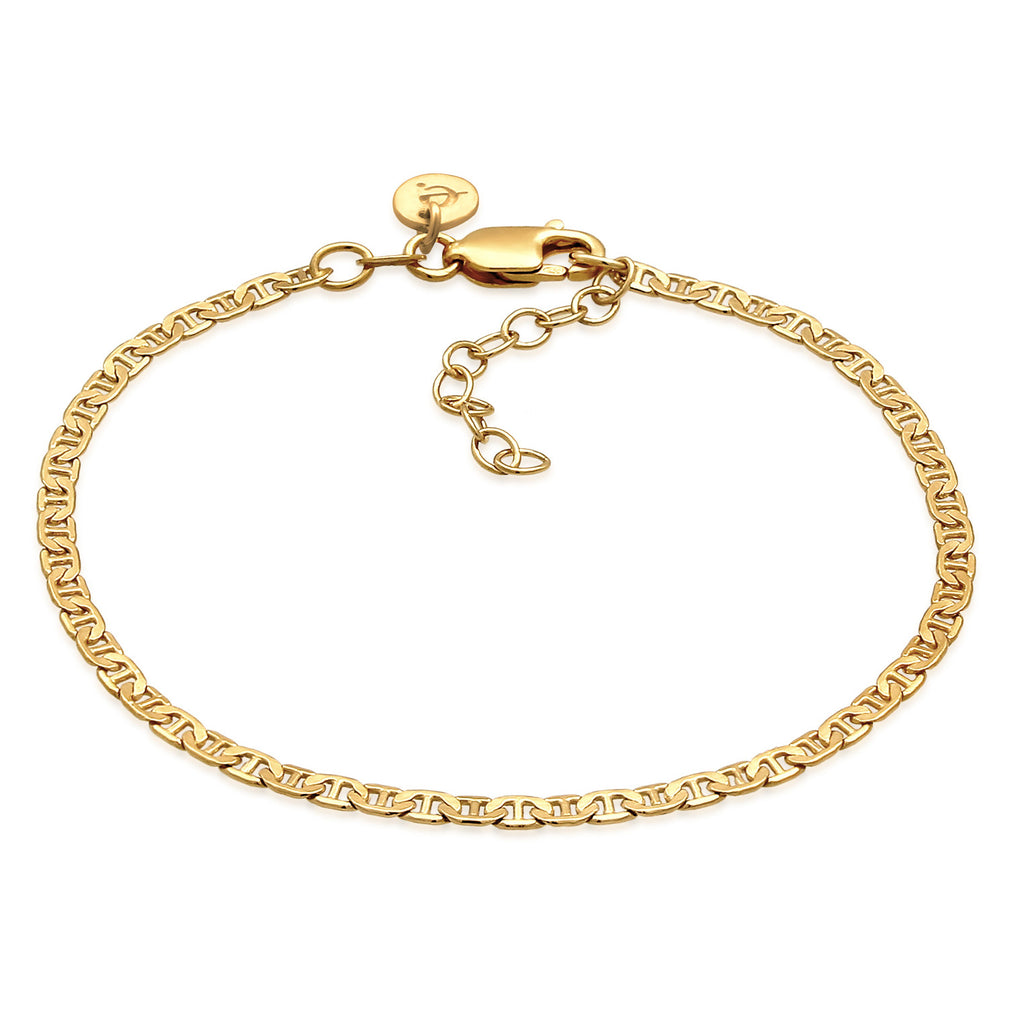 Gold Gelang Perhiasan Perak 925 Wanita Basic Gold Plated