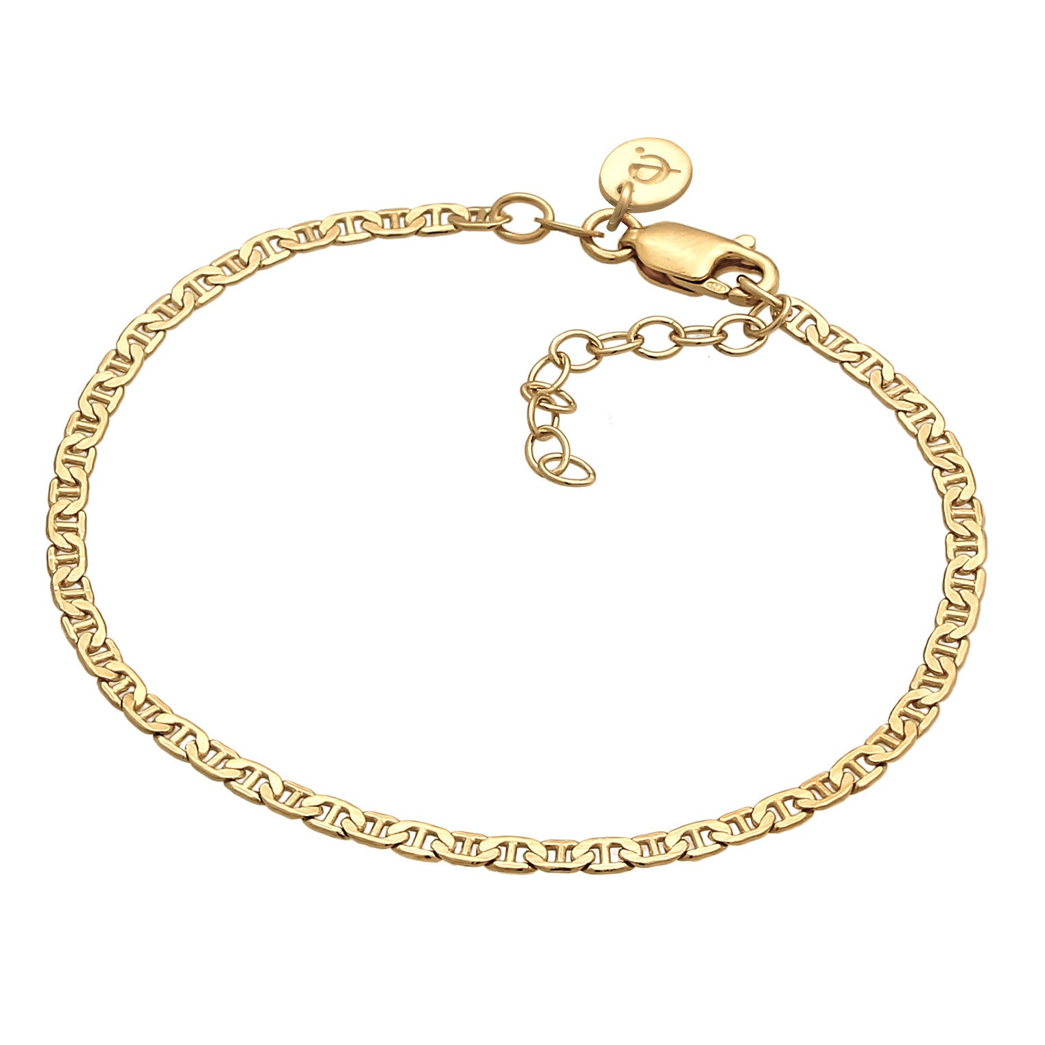 Gold Gelang Perhiasan Perak 925 Wanita Basic Gold Plated