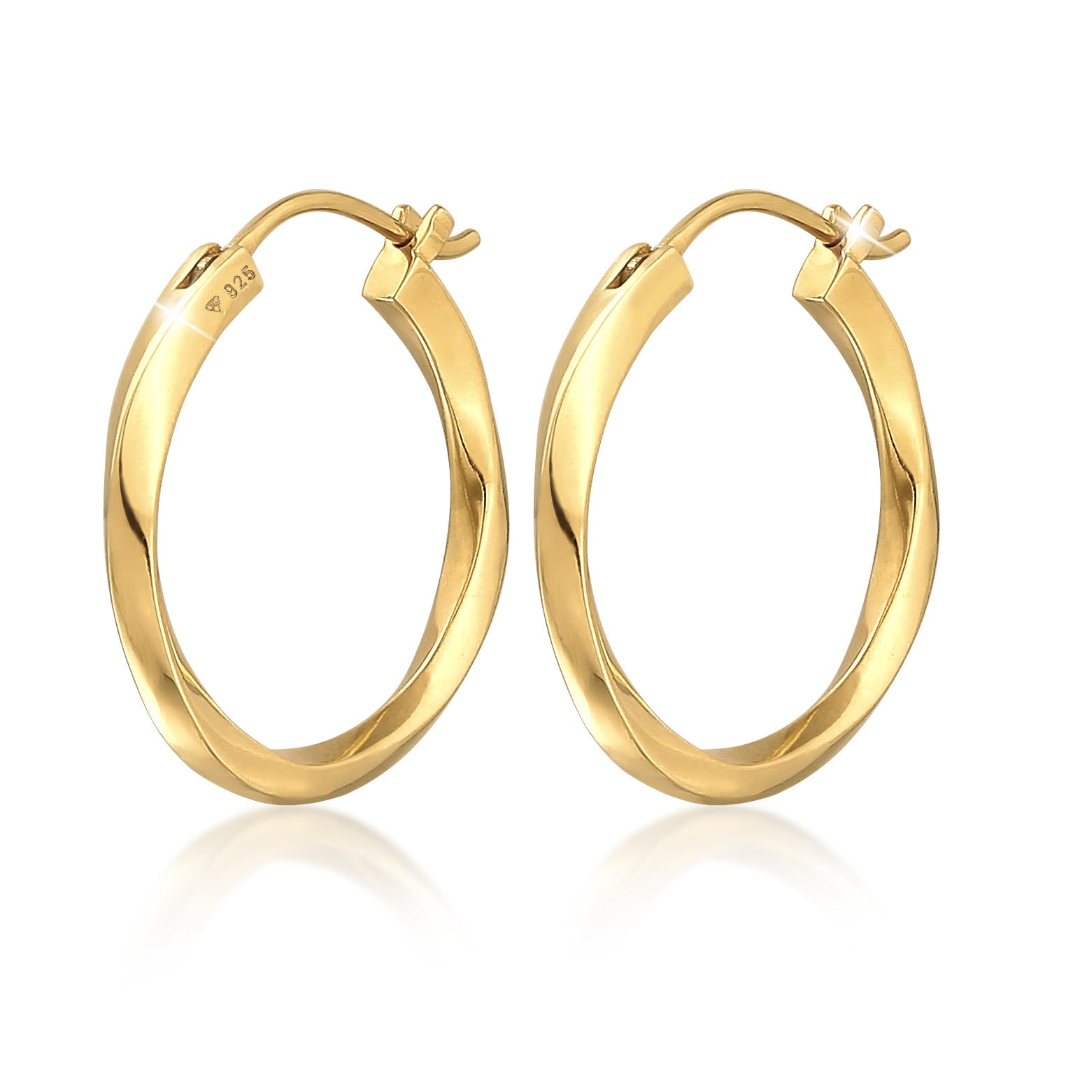 Anting perak 925 dengan creole elegan Elli Jewelry