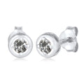 Silver Anting Perhiasan Perak 925 Wanita Stud Basic Vintage Diamond