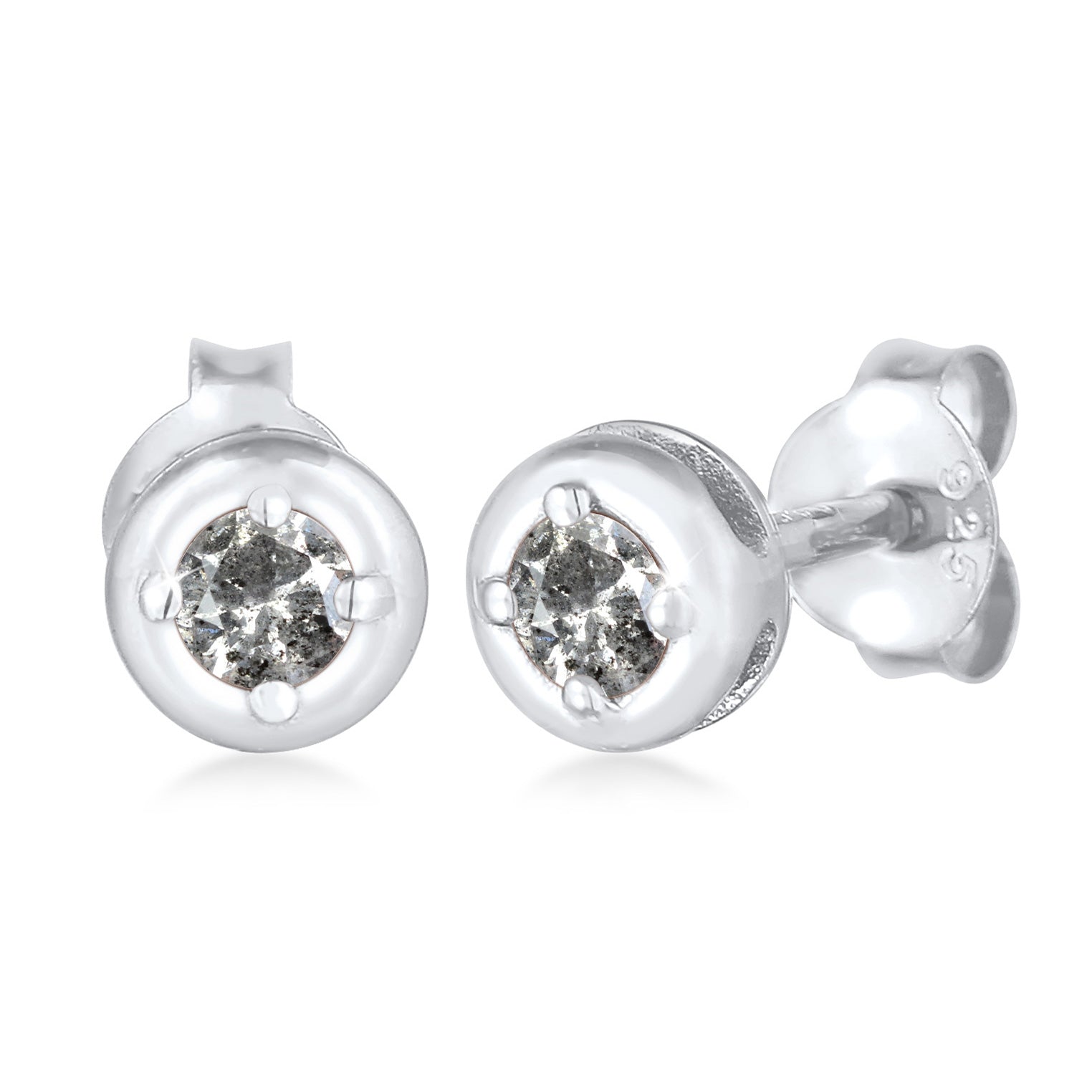 Silver Anting Perhiasan Perak 925 Wanita Stud Basic Vintage Diamond