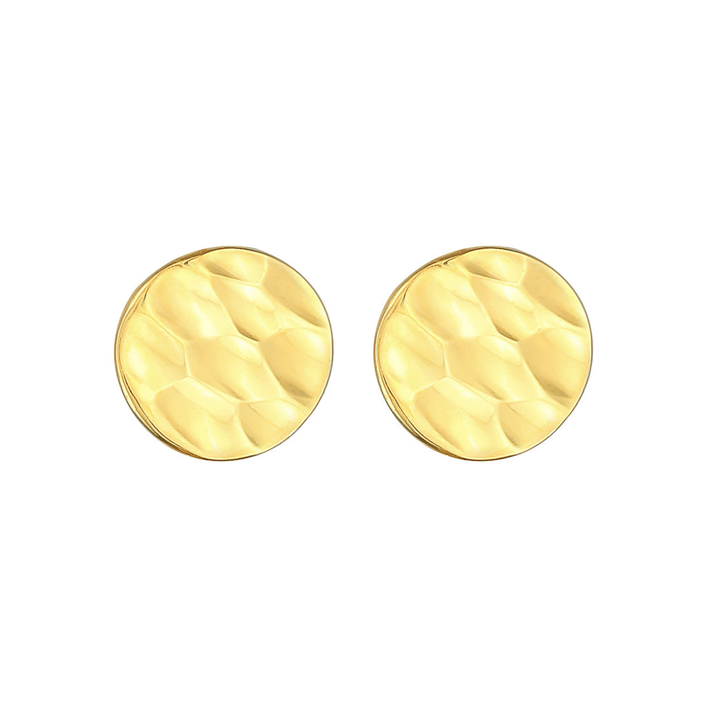 Gold Perhiasan Wanita Emas Asli 375 (9K) Anting Hammered Circle Round