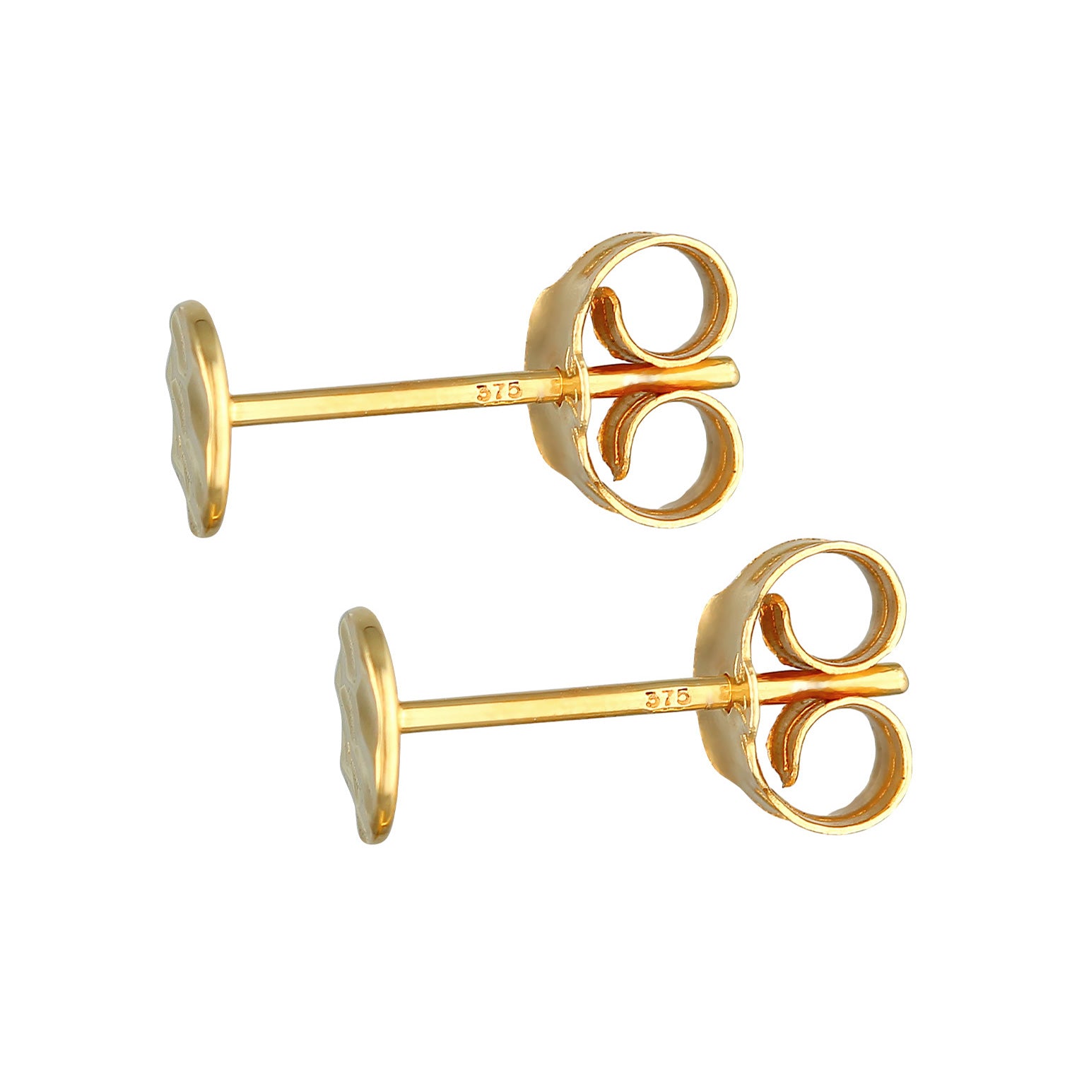 Gold Perhiasan Wanita Emas Asli 375 (9K) Anting Hammered Circle Round