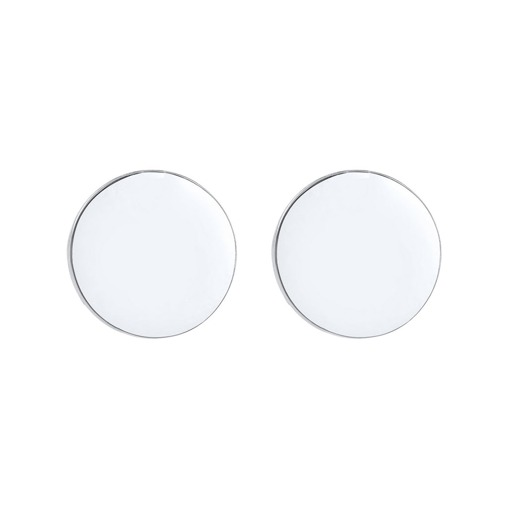 Silver Perhiasan Wanita Perak Asli - Silver Anting Stud Round Shine Basic
