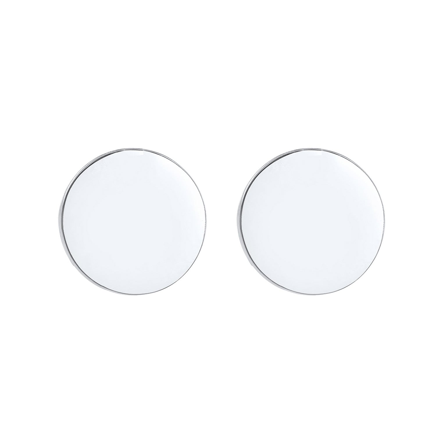 Silver Perhiasan Wanita Perak Asli - Silver Anting Stud Round Shine Basic