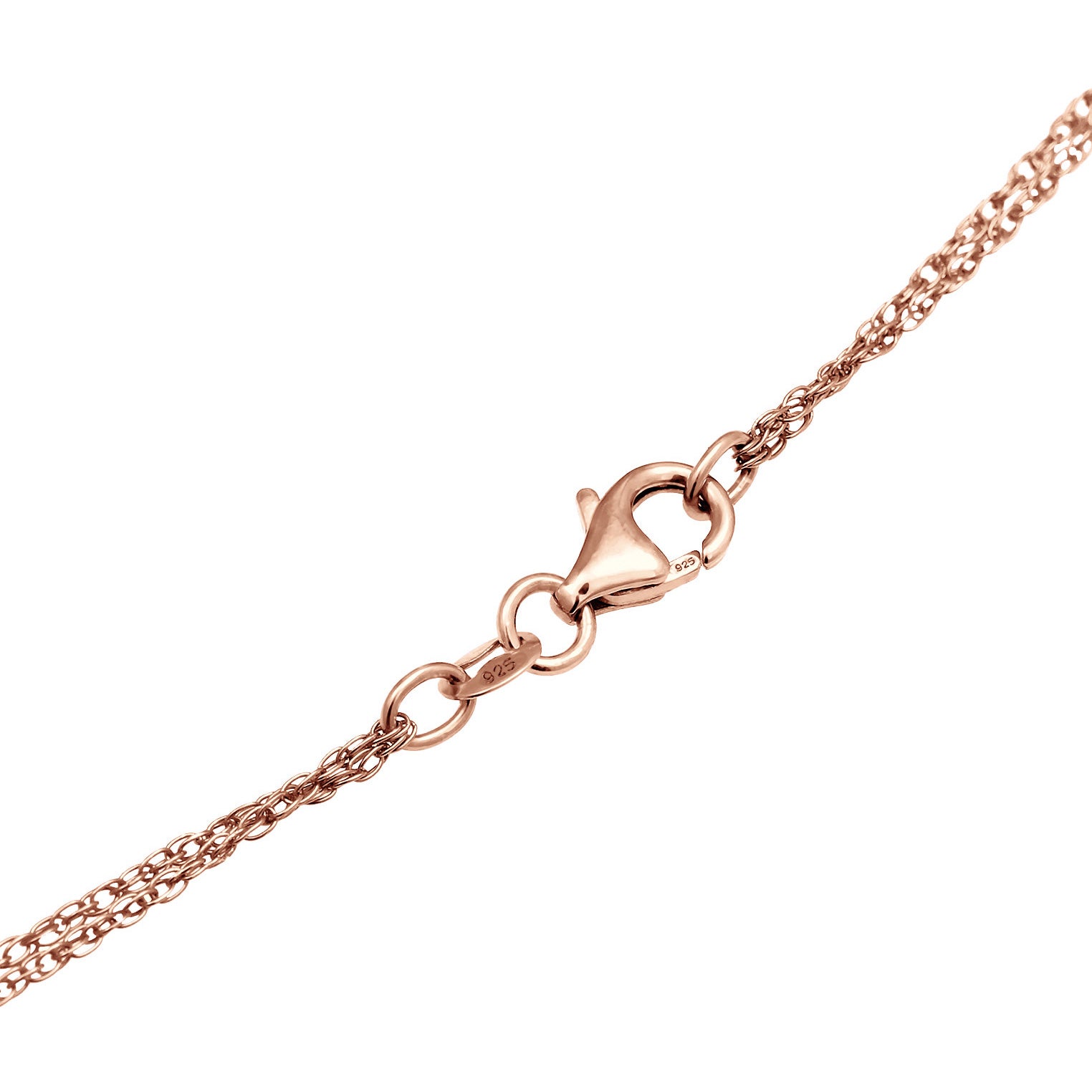 Rosegold Perhiasan Wanita Perak Asli - Silver Kalung  Plate Circle Lapis Emas