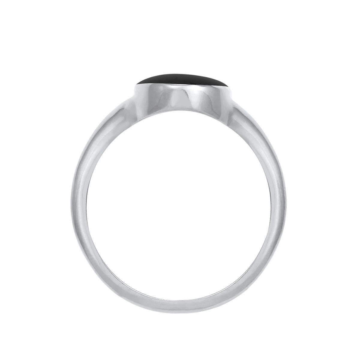 Black Perhiasan Wanita Perak Asli - Silver Cincin Enamel