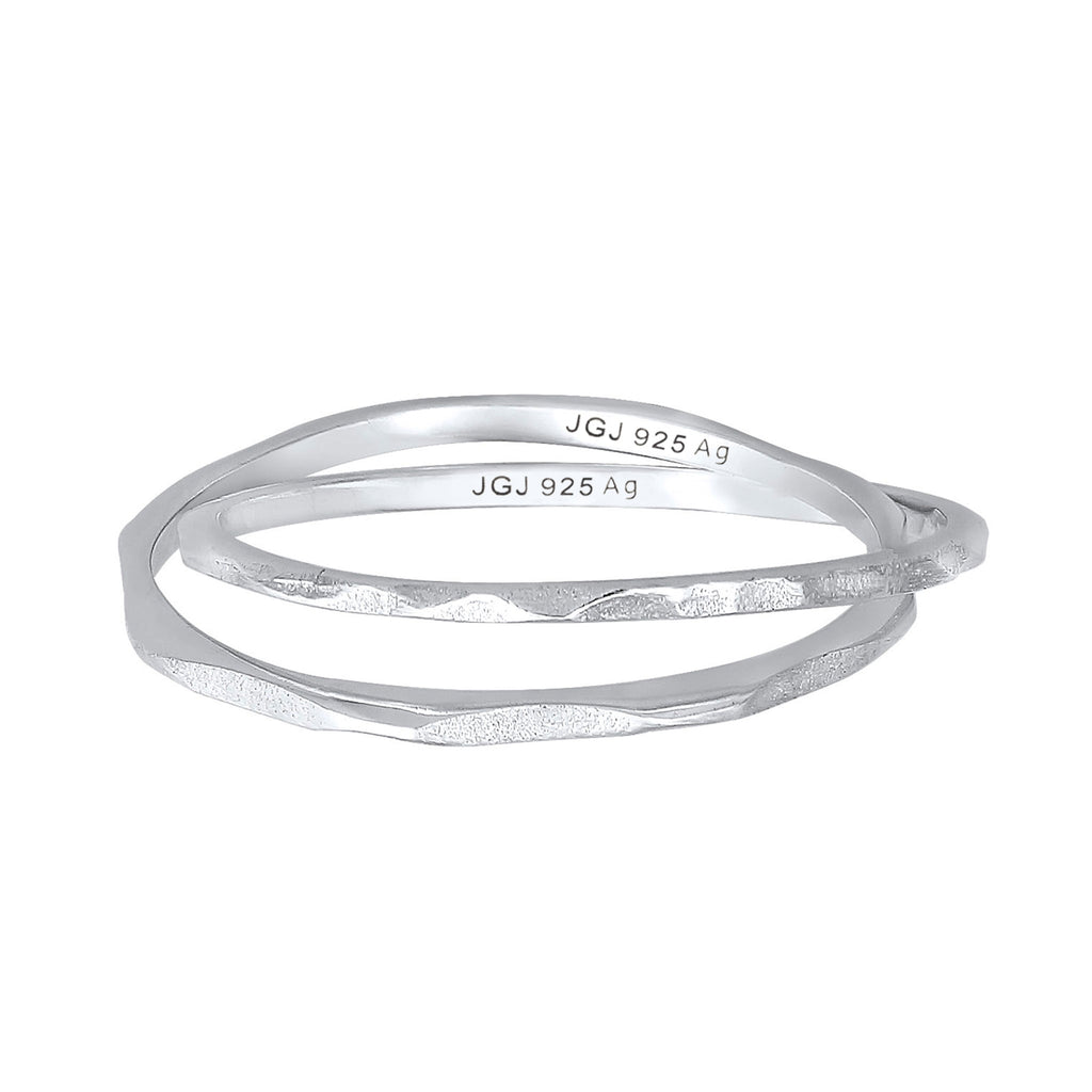 Silver Cincin Perhiasan Perak 925 Wanita Vintage Look Wrapped