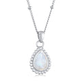 Kalung perak 925 dengan liontin moonstone drop elegan Elli Jewelry