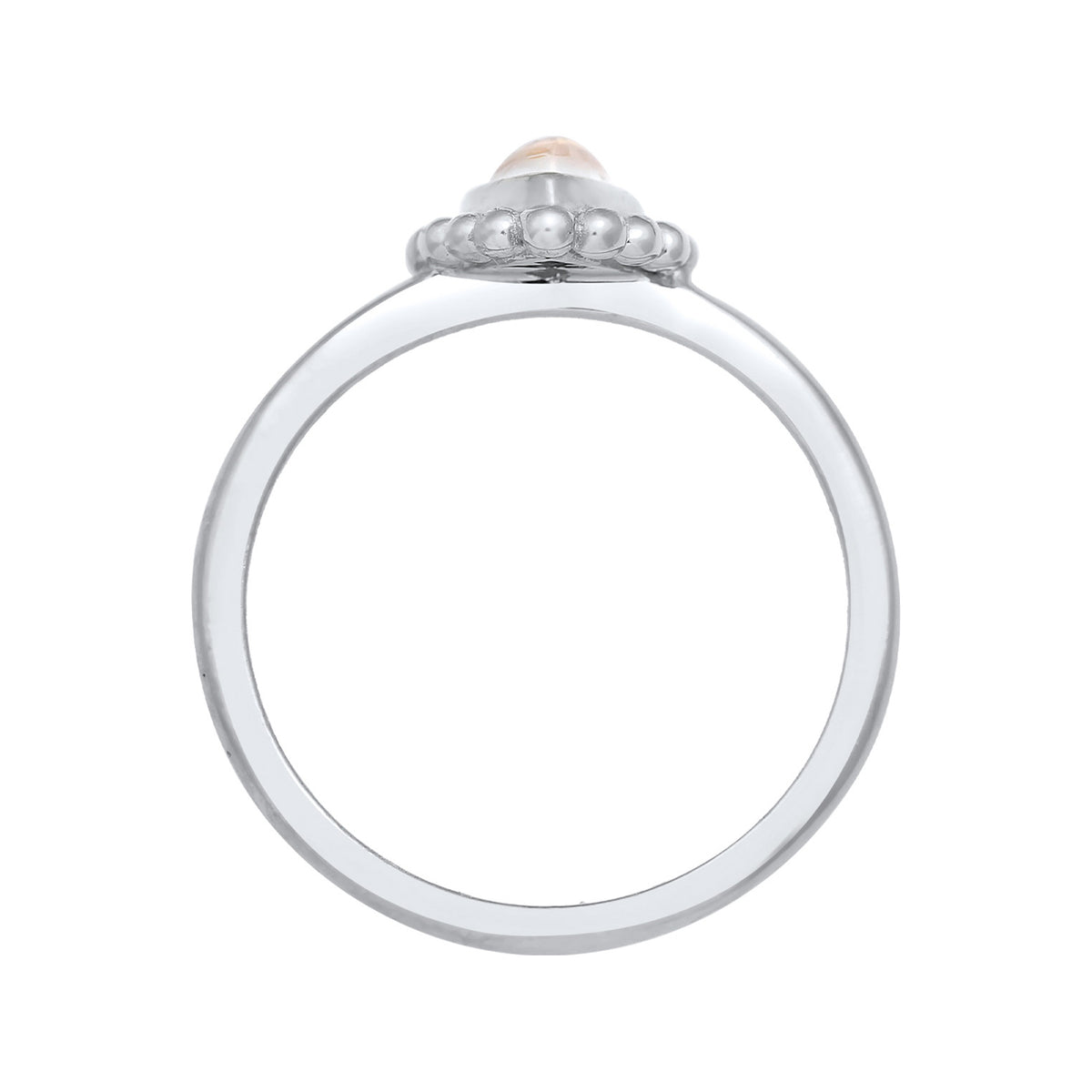 Ring Drop Beads Moonstone In 925 Sterling Silver