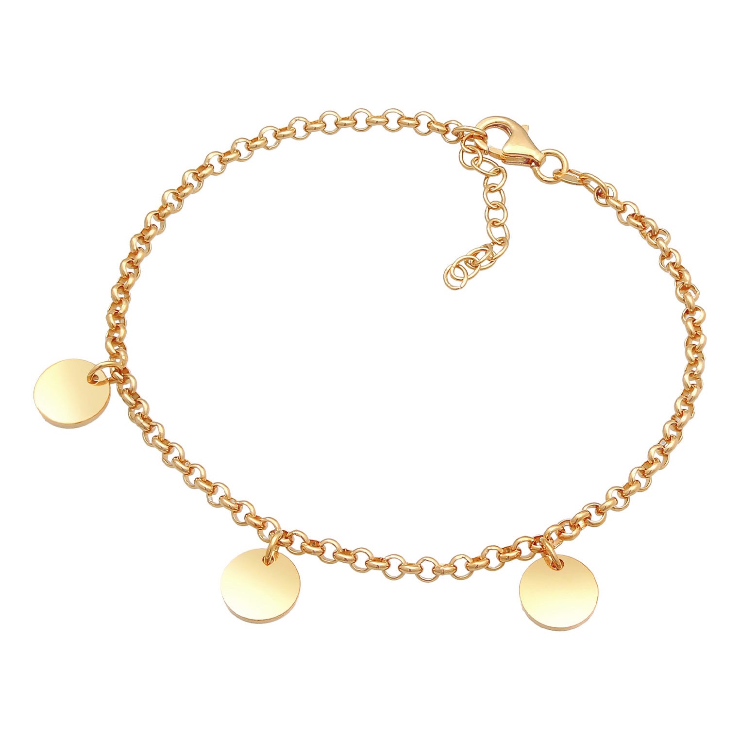 Gold Gelang Perhiasan Perak 925 Wanita Geo Gold Plated