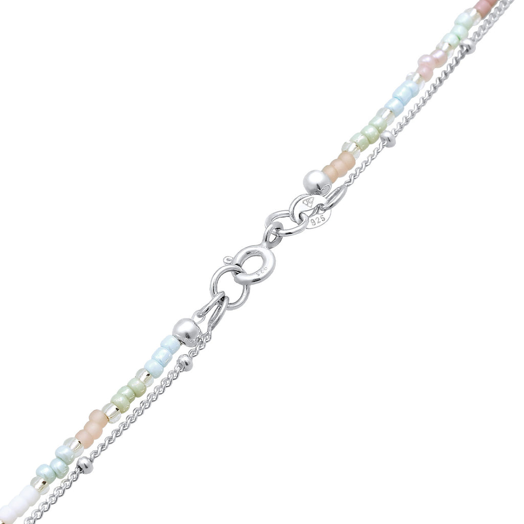 Silver Perhiasan Wanita Perak Asli - Silver Kalung   Beads Baroque Layer Freshwater Cultured Pearl