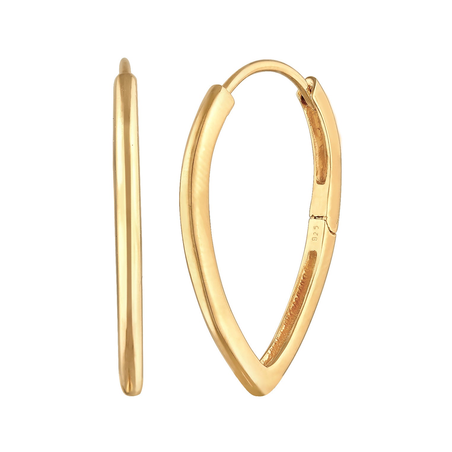 Gold Perhiasan Wanita Perak Asli - Silver Anting Drop Design Basic Gold Plated