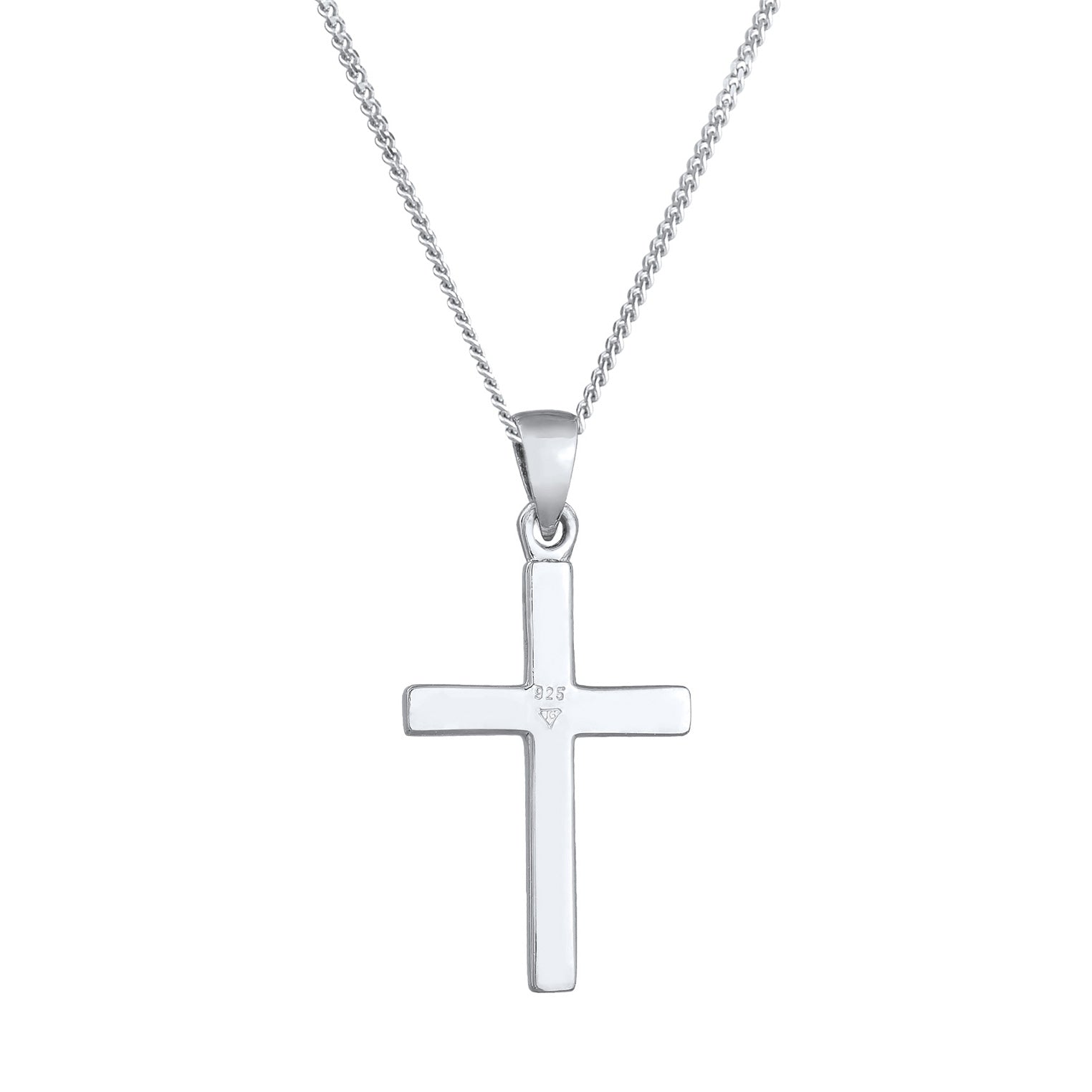 Silver Perhiasan Wanita Perak Asli - Silver Kalung  Cross Structured