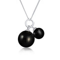Ladies Pearl Pendant Duo Classic in 925 Sterling Silver
