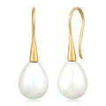 Anting perak 925 lapis emas dengan mutiara elegan Elli Jewelry
