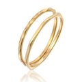 Gold Cincin Perhiasan Emas 375 Wanita Stacking Basic Set of 2