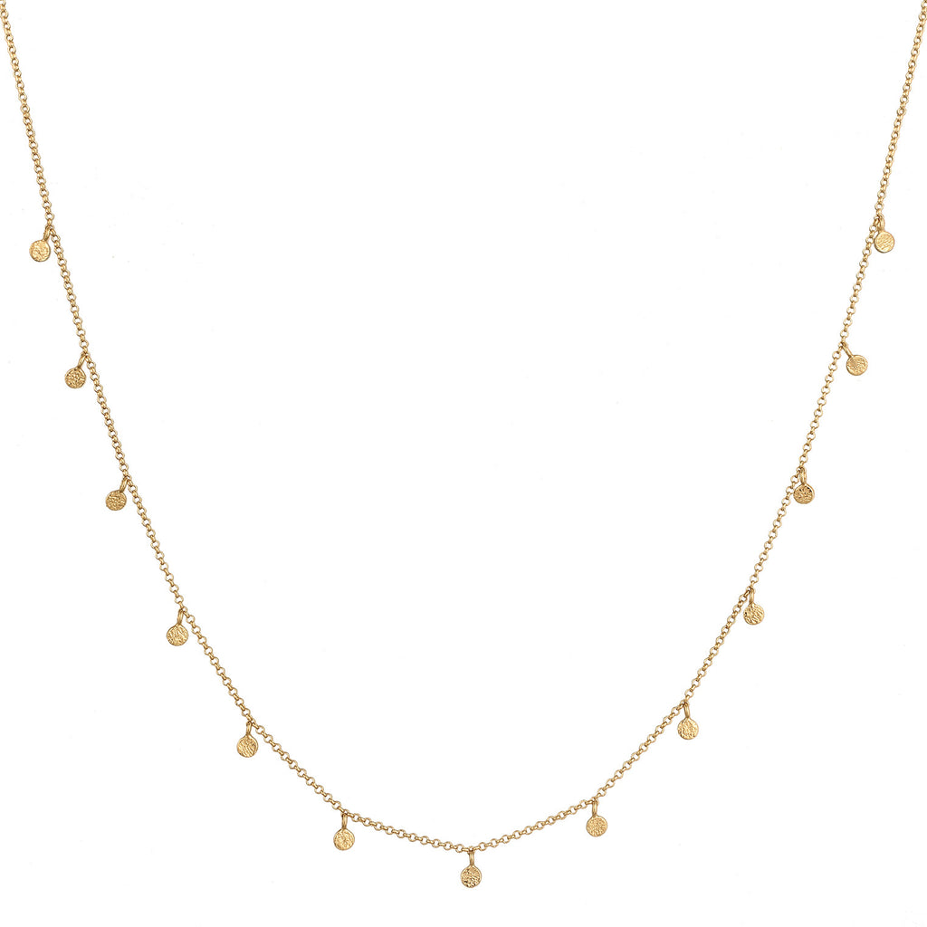 Gold Kalung Perhiasan Perak 925 Wanita Platelets Basic Matt Gold Plated