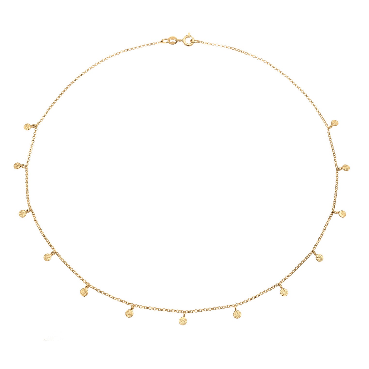 Gold Kalung Perhiasan Perak 925 Wanita Platelets Basic Matt Gold Plated