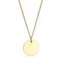 Gold Kalung Perhiasan Perak 925 Wanita Geo Round Gold Plated