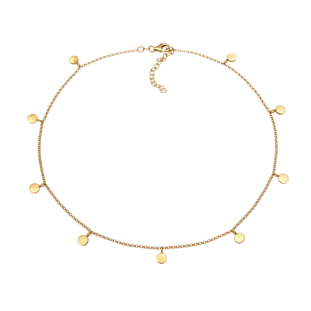 Gold Kalung Perhiasan Perak 925 Wanita Boho Gold Plated