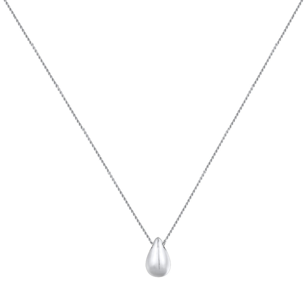 Silver Kalung Perhiasan Perak 925 Wanita Drop Pendant Timeless Simple