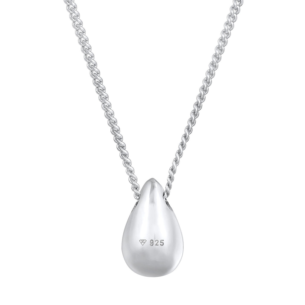 Silver Kalung Perhiasan Perak 925 Wanita Drop Pendant Timeless Simple