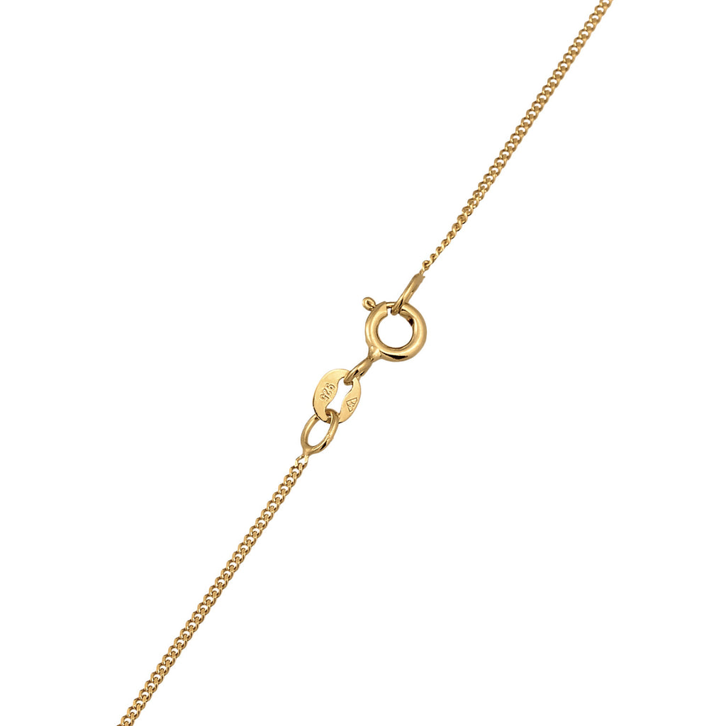 Gold Kalung Perhiasan Perak 925 Wanita Drop Pendant Timeless Simple Gold Plated