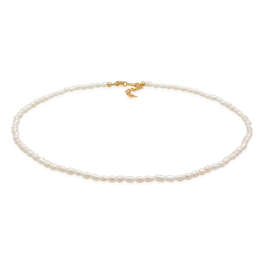 Gold Kalung Perhiasan Perak 925 Wanita Choker Basic Chain Gold Plated