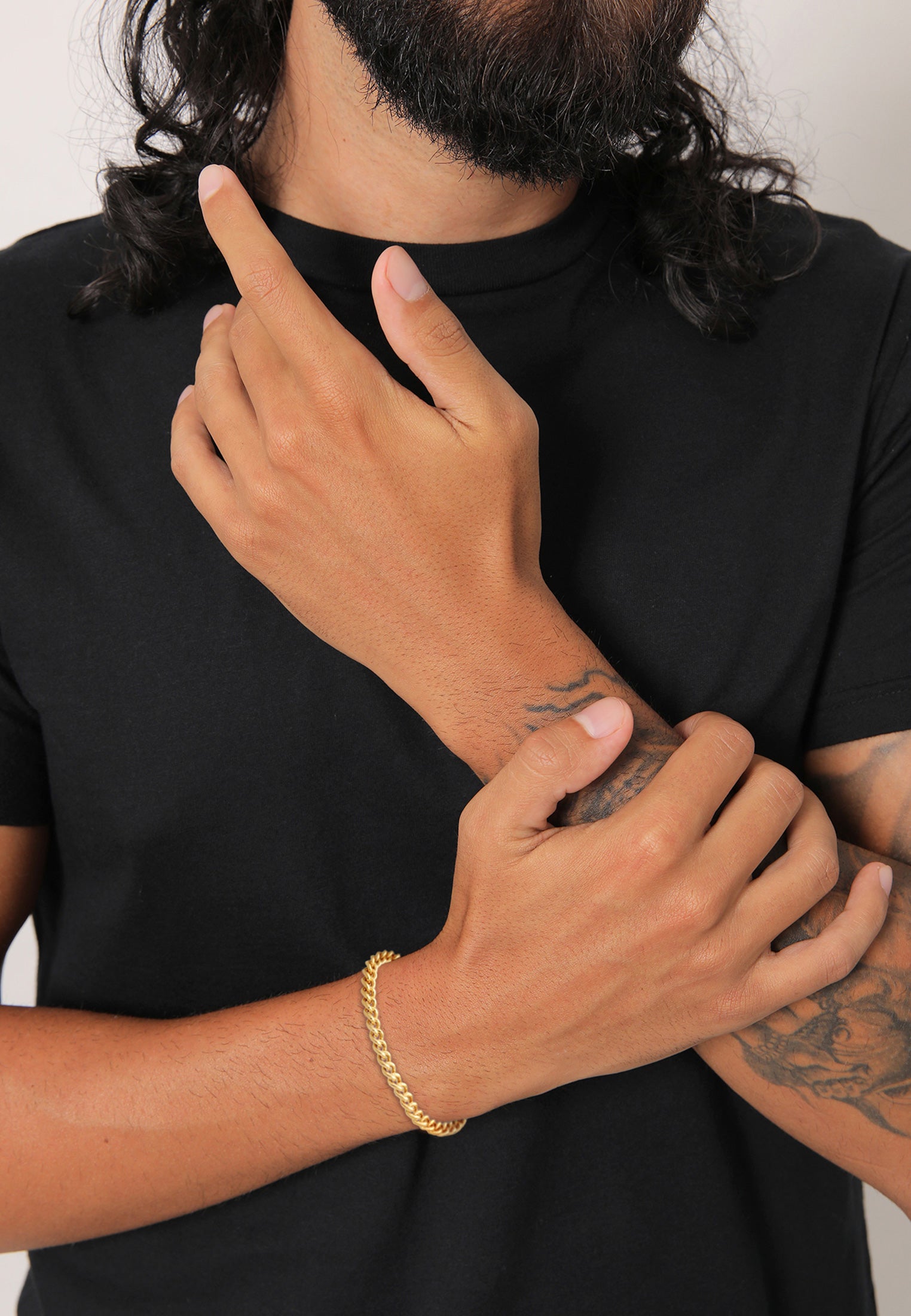 Gold Perhiasan Wanita Perak Asli - Silver Gelang Solid Basic Lapis Emas