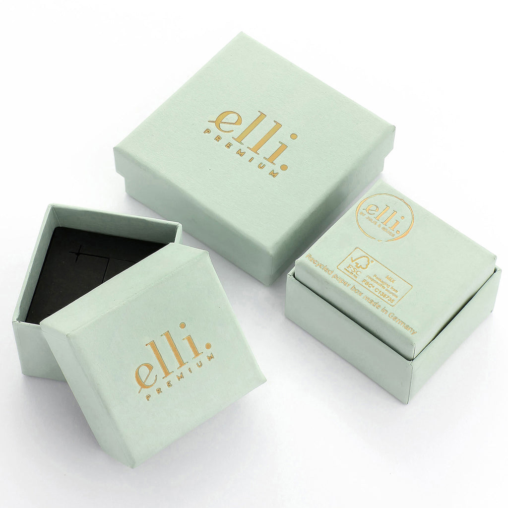 Gold - Elli PREMIUM | Twisted Ring Set 375 Yellow Gold