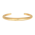 Gold Perhiasan Wanita Perak Asli - Silver Gelang Bangle Round Open Elegant Lapis Emas
