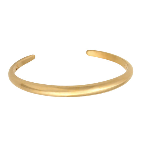 Gold Perhiasan Wanita Perak Asli - Silver Gelang Bangle Round Open Elegant Lapis Emas