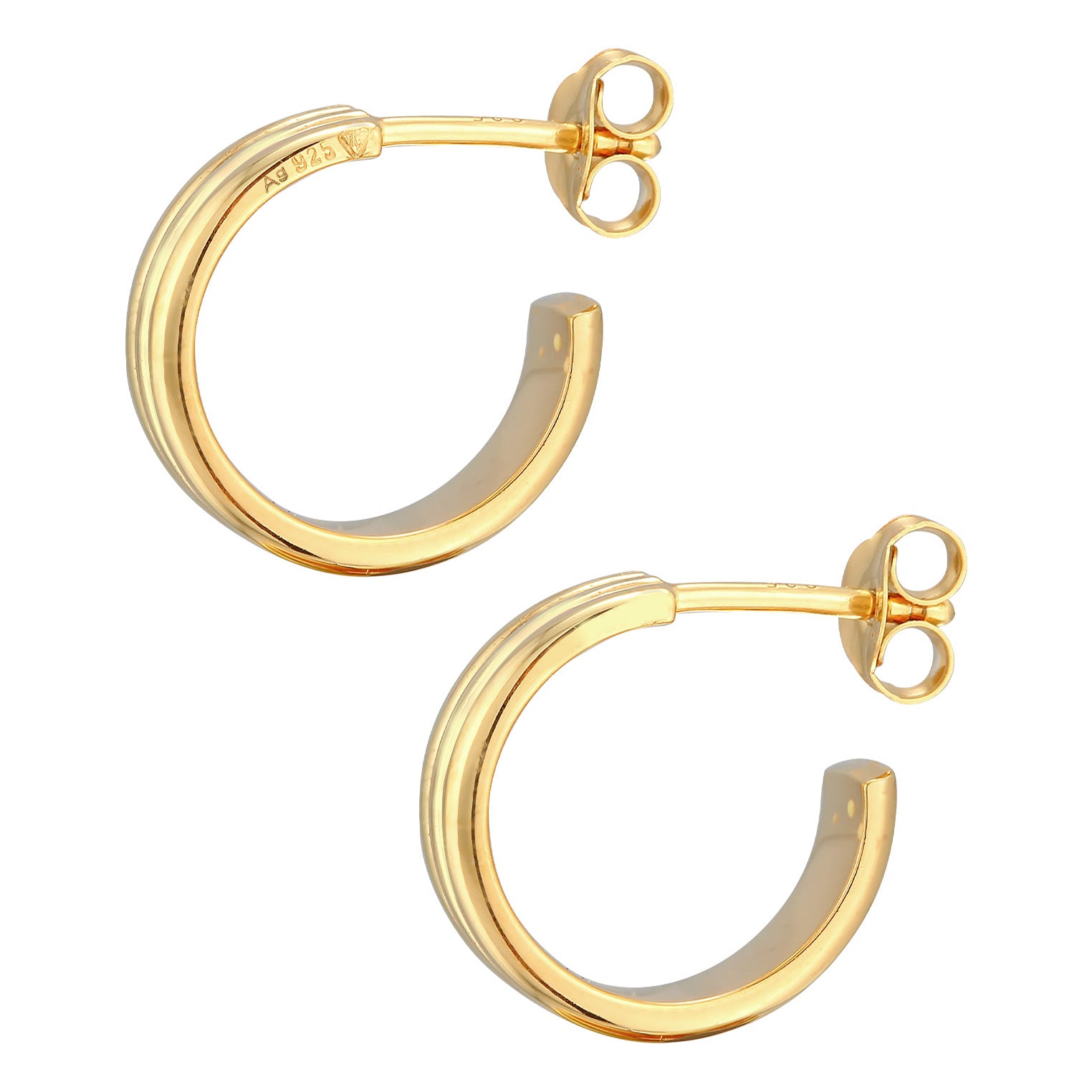 Light Green Perhiasan Wanita Perak Asli - Silver Anting Creoles Structured Multicolour Enamel Lapis Emas