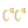 Gold Anting Perhiasan Emas 375 Wanita Creoles Timeless Topaz Gemstone