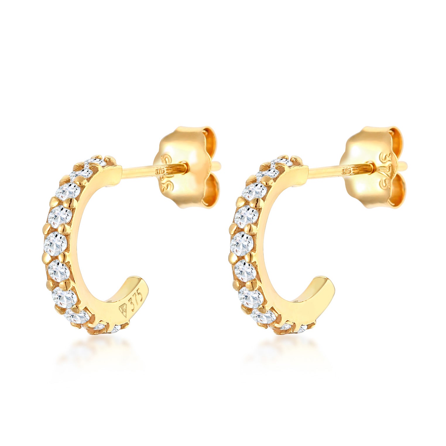 Gold Anting Perhiasan Emas 375 Wanita Creoles Timeless Topaz Gemstone