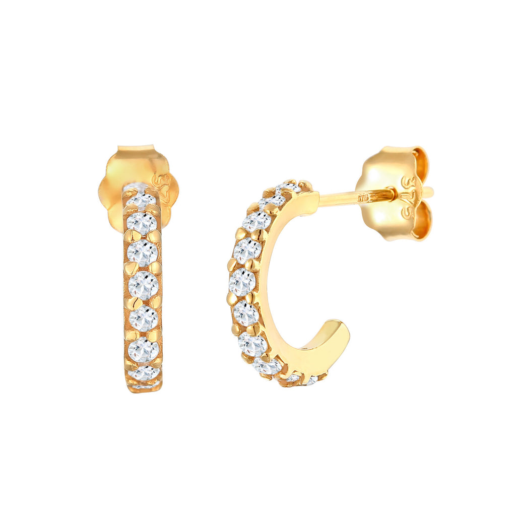 Gold Anting Perhiasan Emas 375 Wanita Creoles Timeless Topaz Gemstone