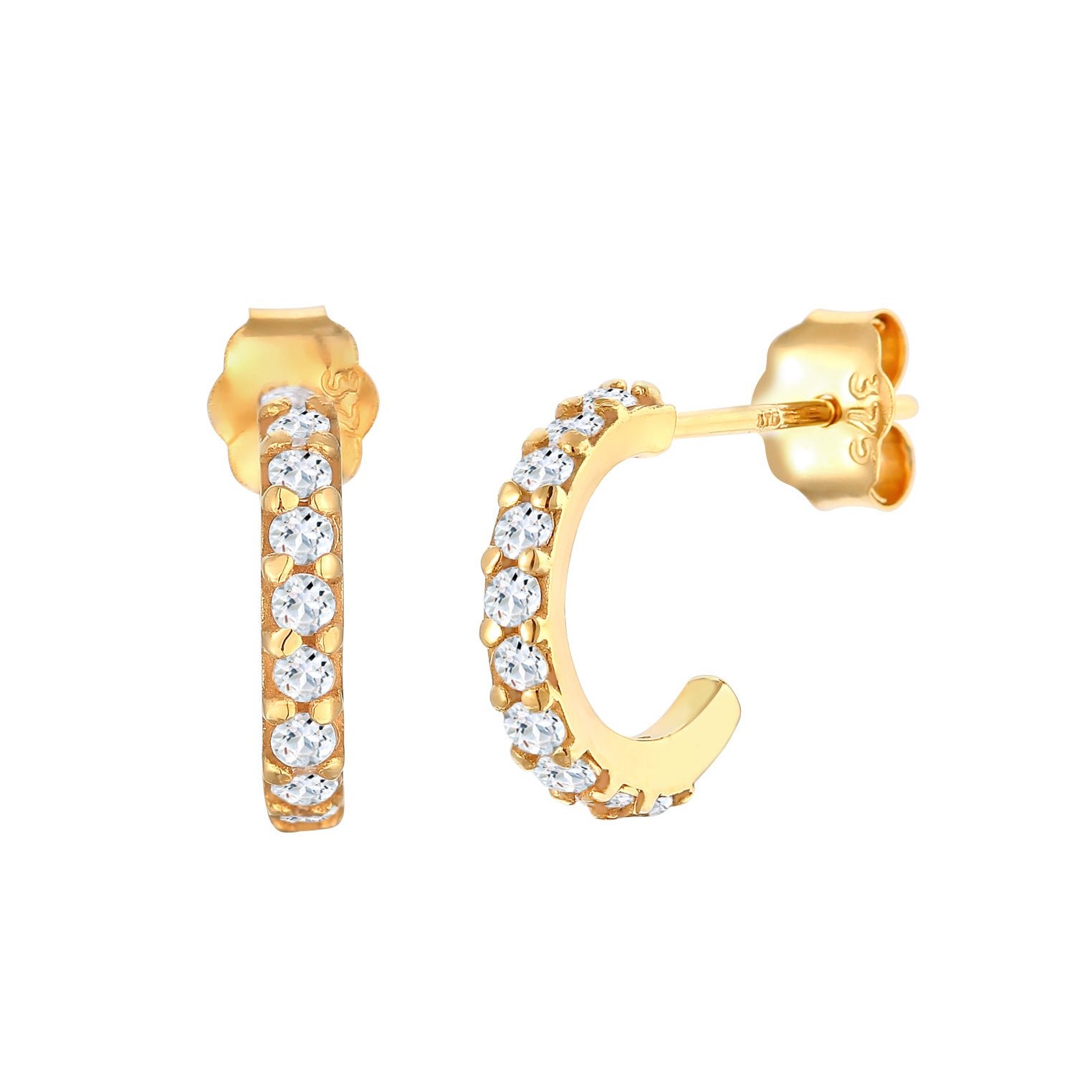 Gold Anting Perhiasan Emas 375 Wanita Creoles Timeless Topaz Gemstone