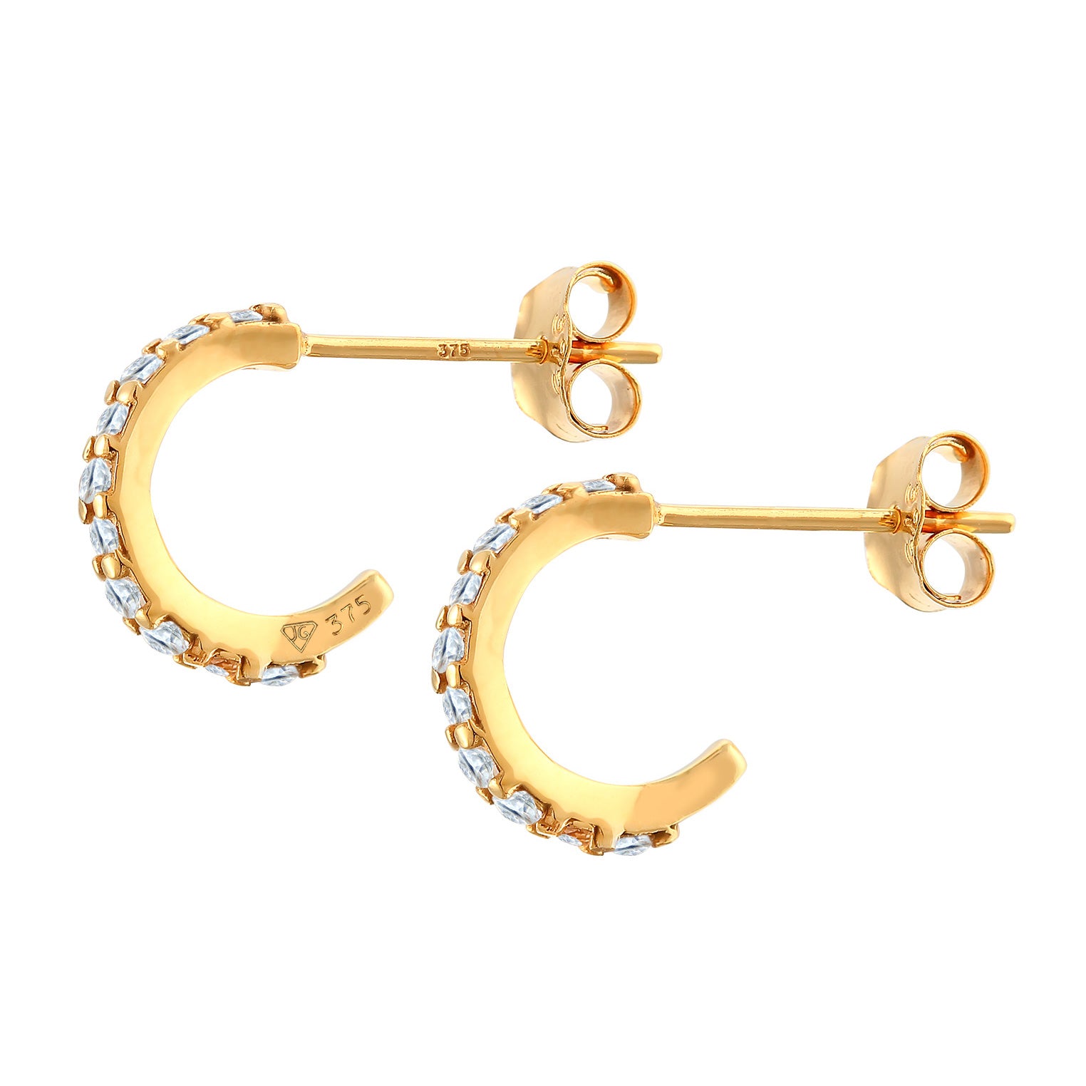 Gold Anting Perhiasan Emas 375 Wanita Creoles Timeless Topaz Gemstone