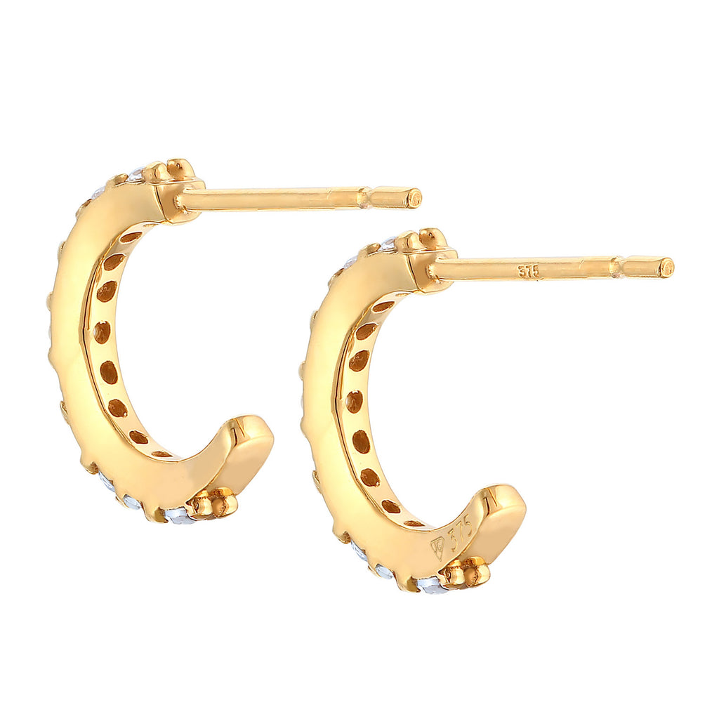 Gold Anting Perhiasan Emas 375 Wanita Creoles Timeless Topaz Gemstone