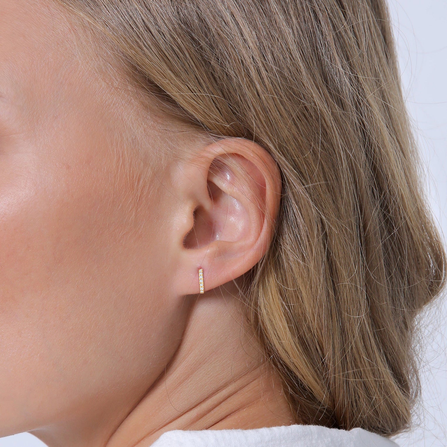 Gold Anting Perhiasan Emas 375 Wanita Creoles Timeless Topaz Gemstone