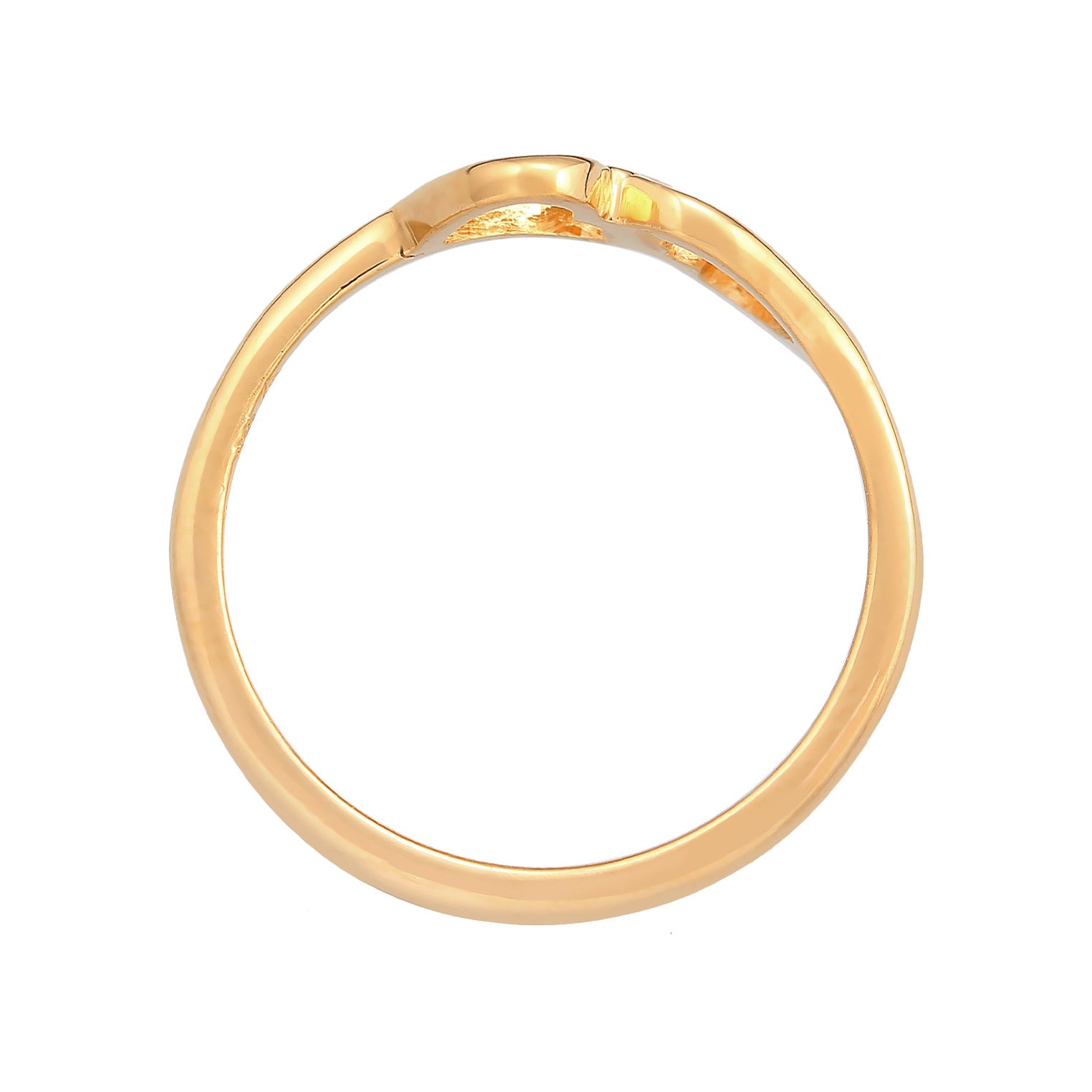 Gold Cincin Perhiasan Perak 925 Wanita Heart Connected Filigree Gold Plated