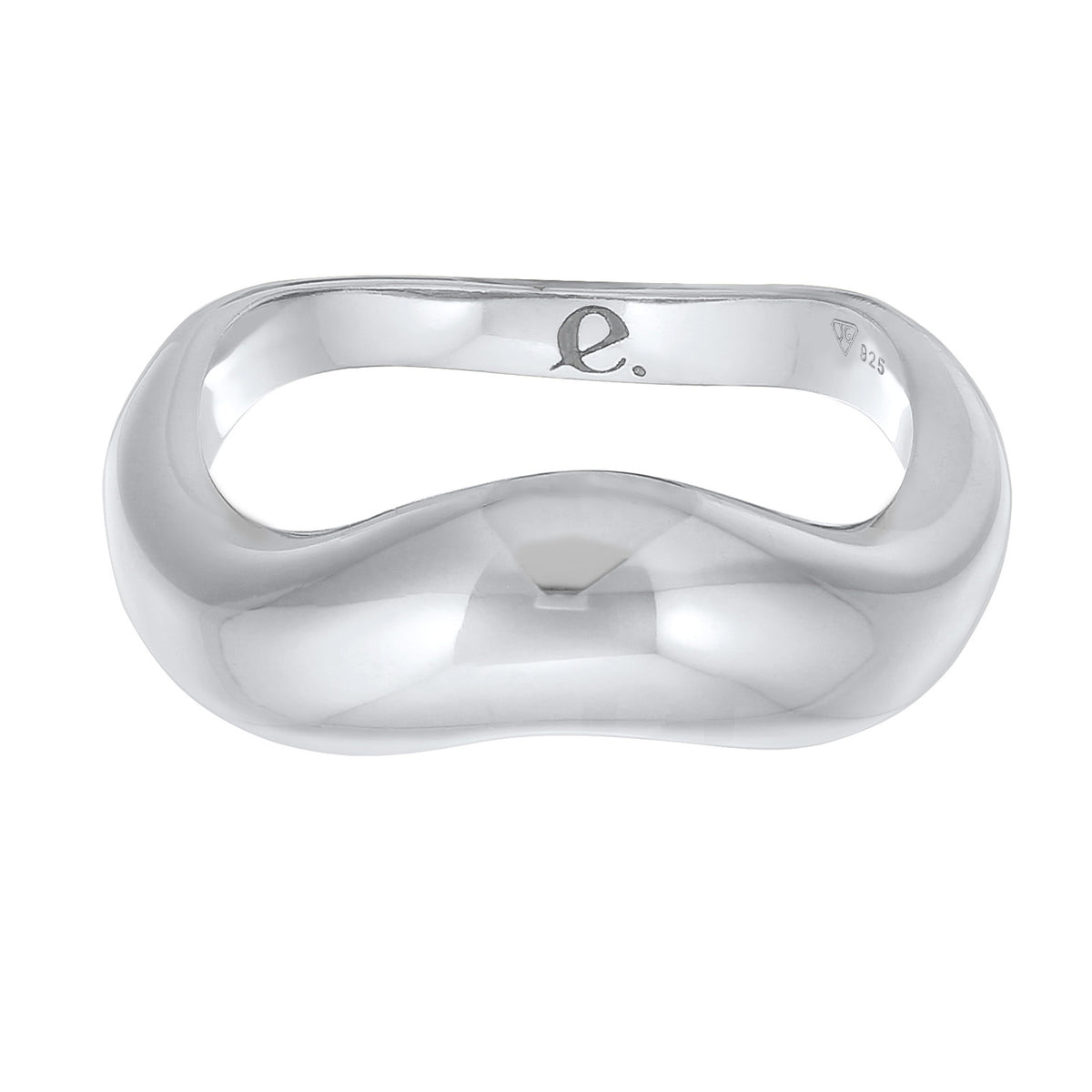 Silver - Elli PREMIUM | Waves Organic-Themed Ring 925 Silver