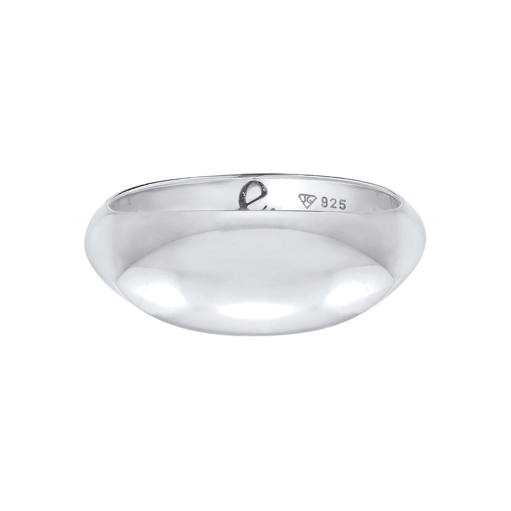 Silver Cincin Perhiasan Perak 925 Wanita Signet Marquise Design Basic